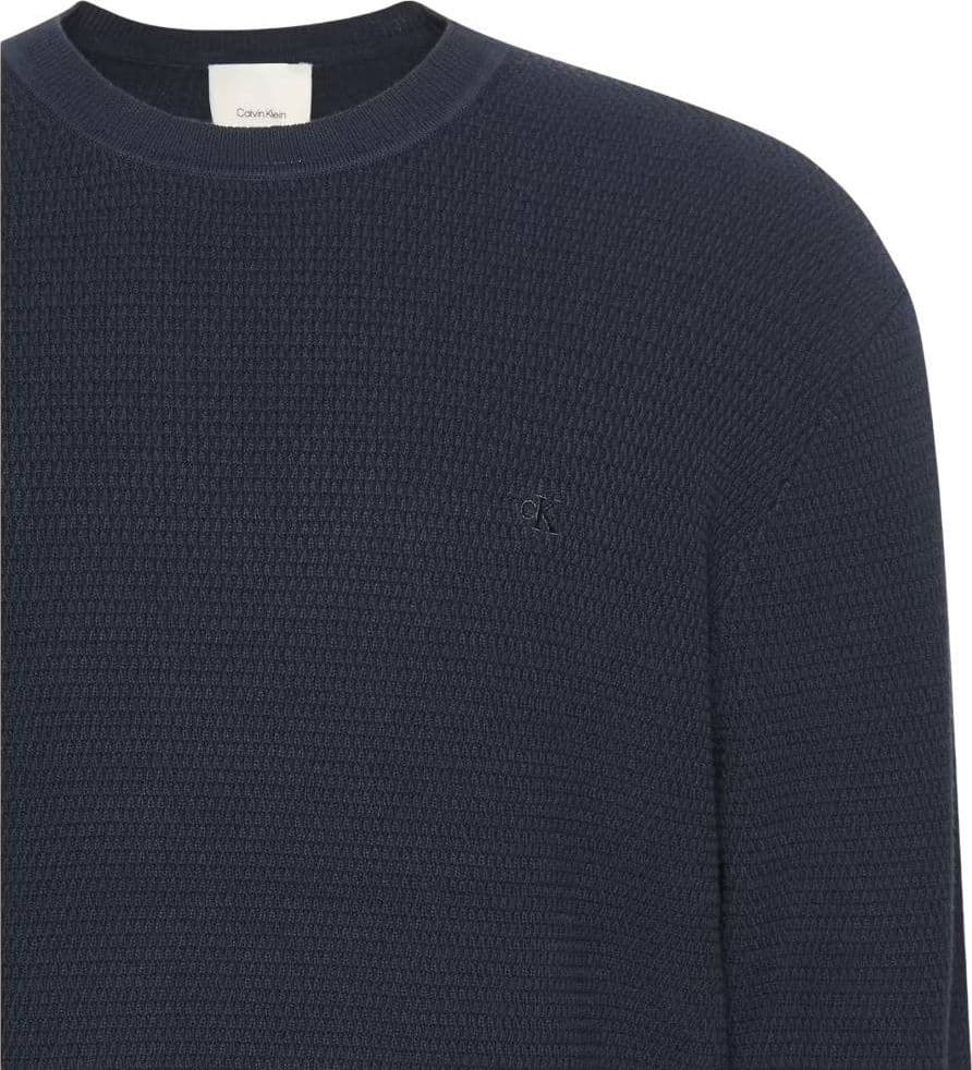 Calvin Klein maglione blu testurizzato LV04LB327GCEF - 2