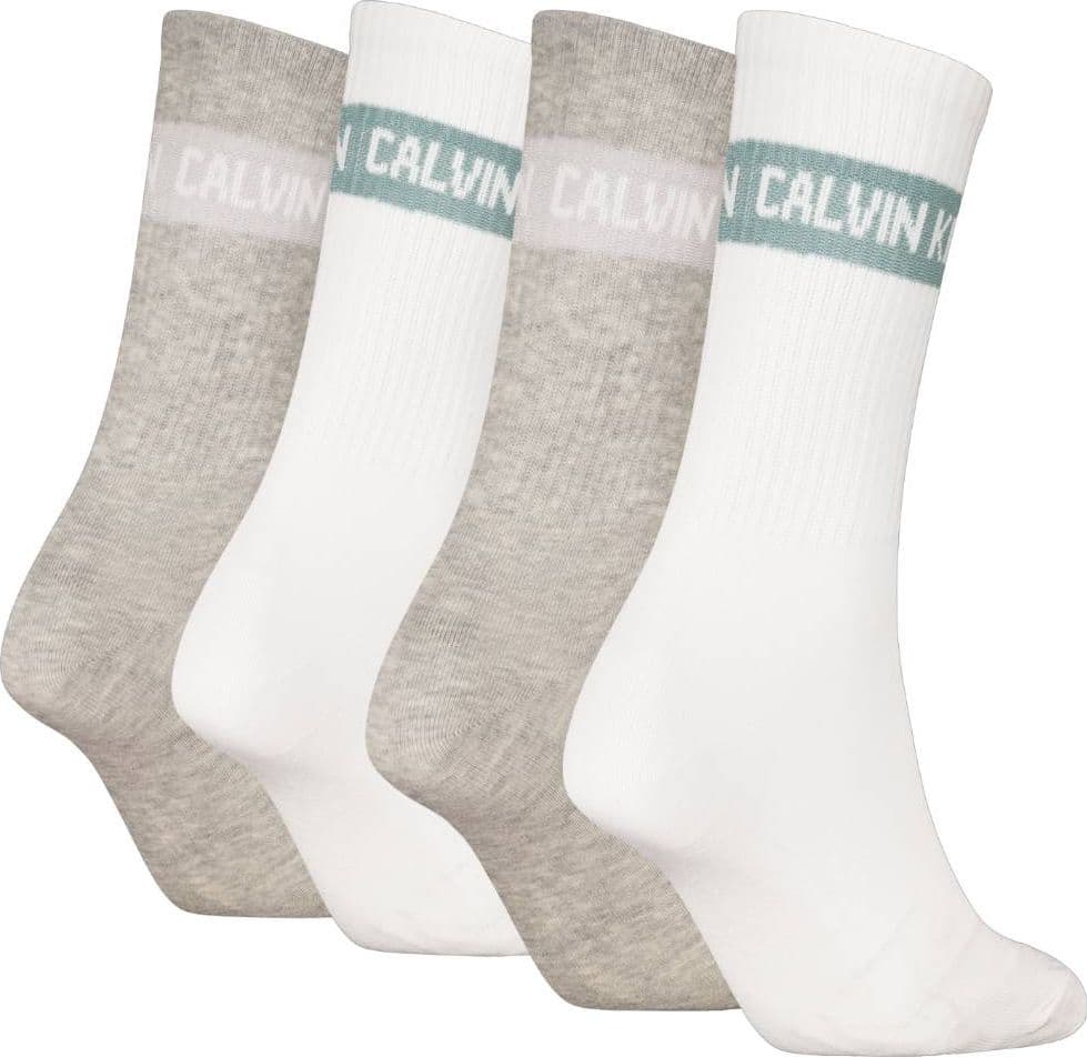 Calvin Klein donna pack 4 calze bianco grigio 701235385002801 - 2