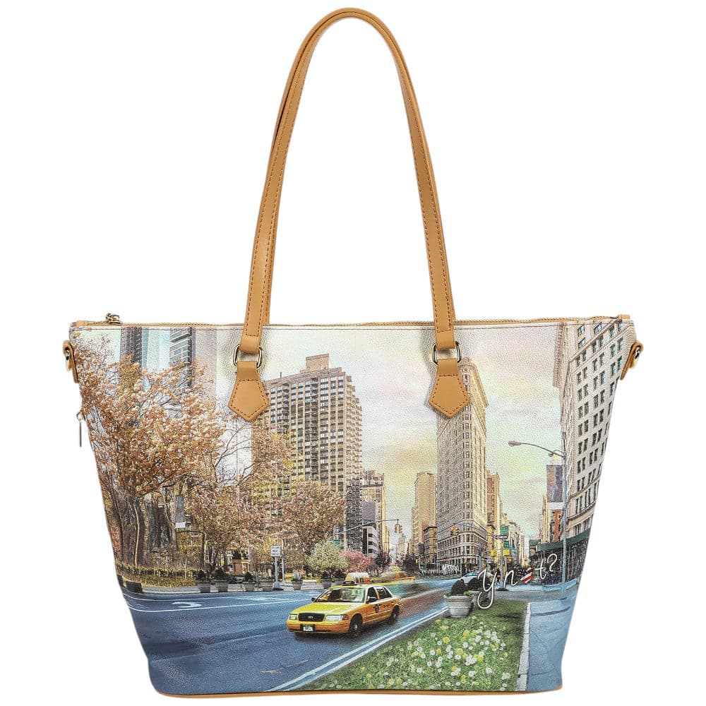 YNot shopping bag large borsa a spalla in ecopelle con tracolla regolabile - 3