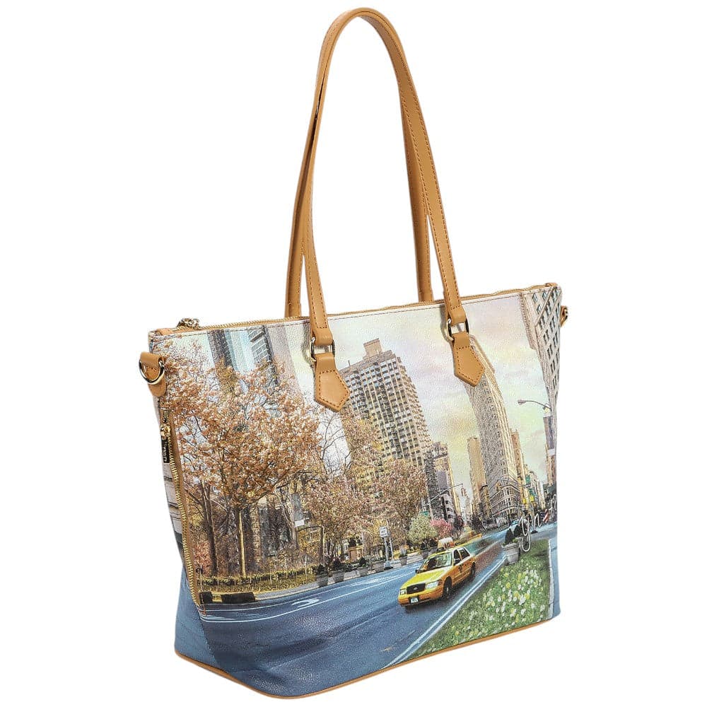 YNot shopping bag large borsa a spalla in ecopelle con tracolla regolabile - 2