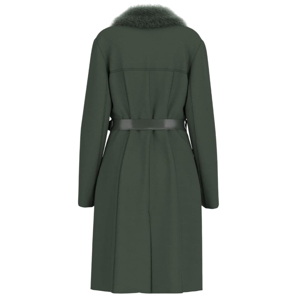 Guess cappotto verde con cintura NEW PATRICE W5BL25W2672A81B - 2