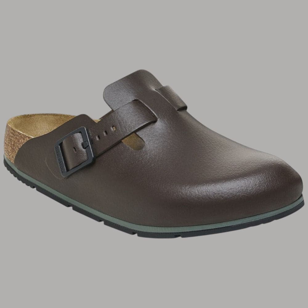 Birkenstock Sandali Chiusi Boston Pro Uomo Pelle Marrone Comfort Anatomico - 4