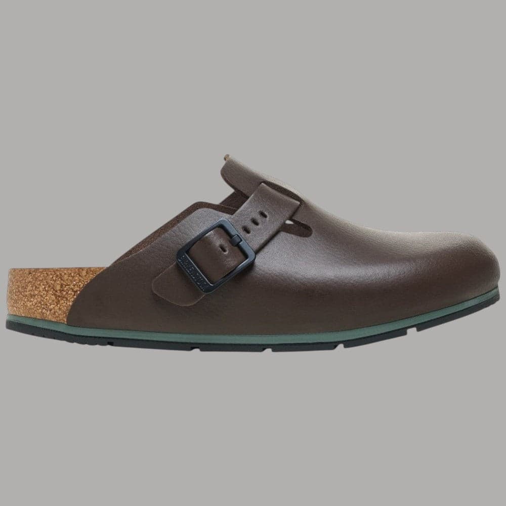 Birkenstock Sandali Chiusi Boston Pro Uomo Pelle Marrone Comfort Anatomico - 3