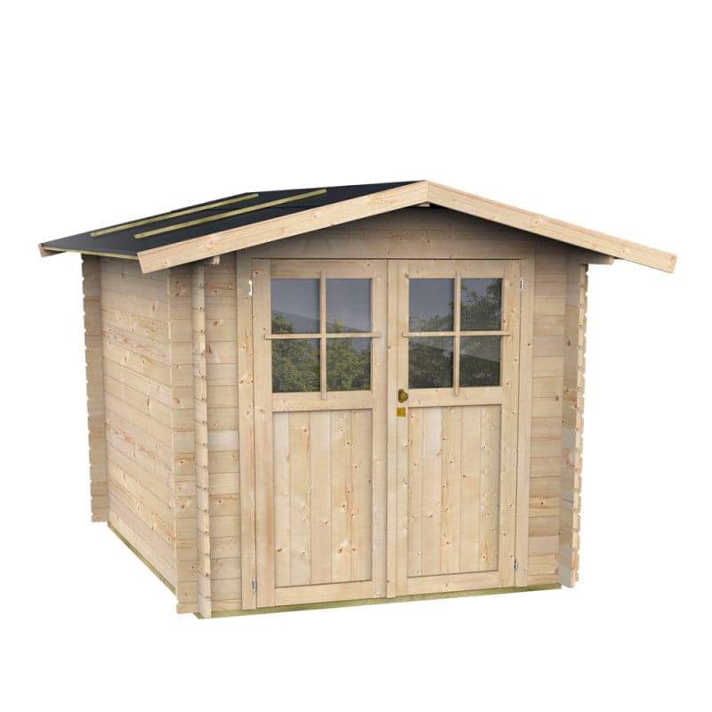 Casetta in legno con doppia porta finestrata deposito da giardino "Made in Italy" - 22
