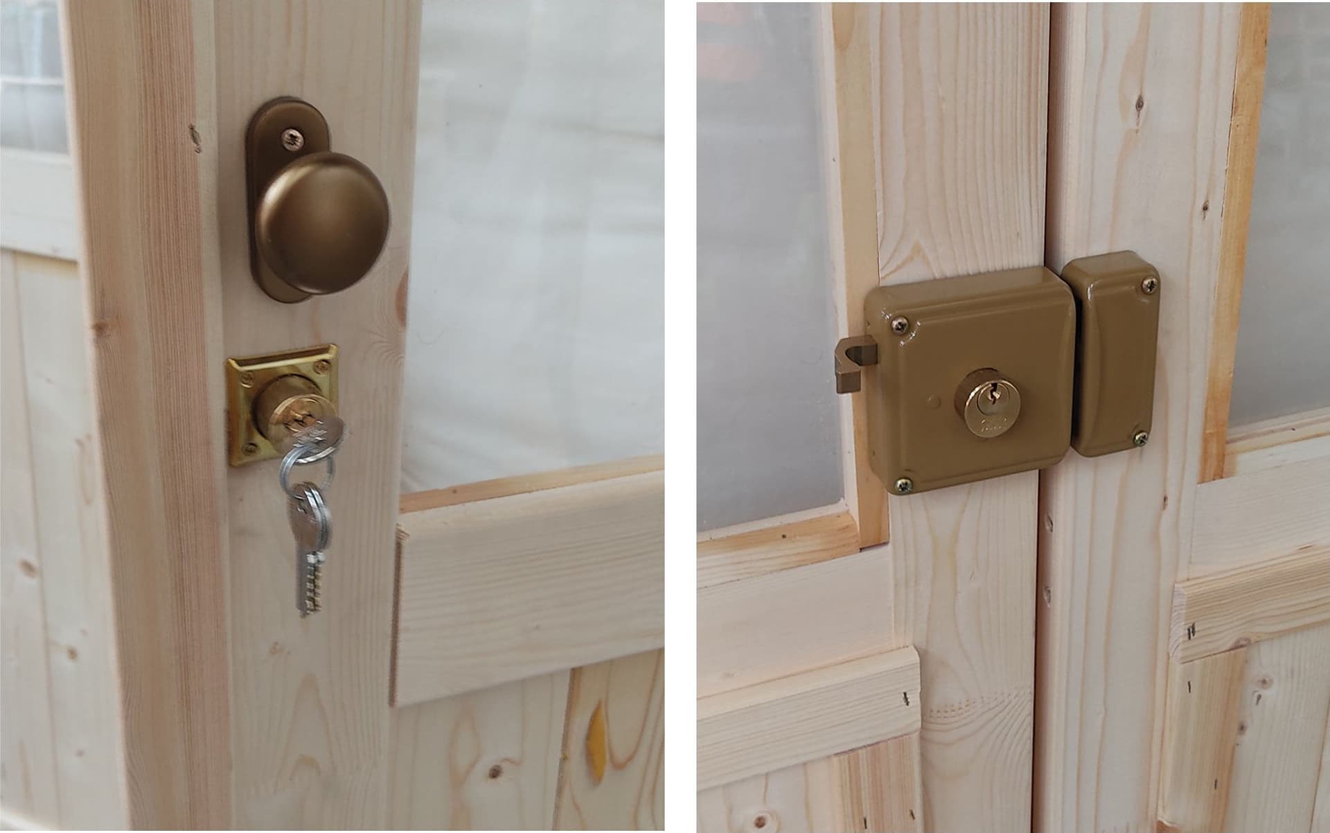 Casetta in legno con doppia porta finestrata deposito da giardino "Made in Italy" - 14