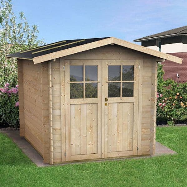 Casetta in legno con doppia porta finestrata deposito da giardino "Made in Italy" - 4