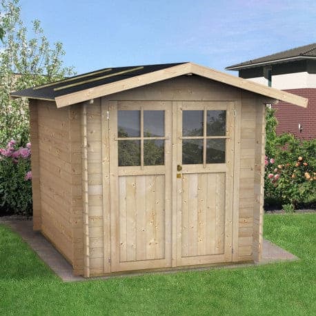 Casetta in legno con doppia porta finestrata deposito da giardino "Made in Italy" - 4
