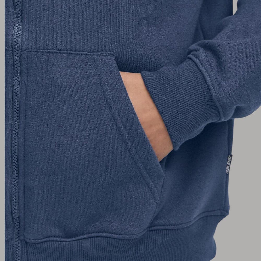 Blend felpa con zip e cappuccio dress blu JUSTE 20718483 - 3