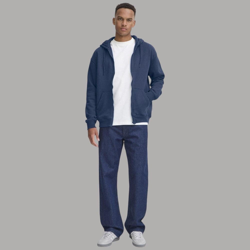 Blend felpa con zip e cappuccio dress blu JUSTE 20718483 - 5
