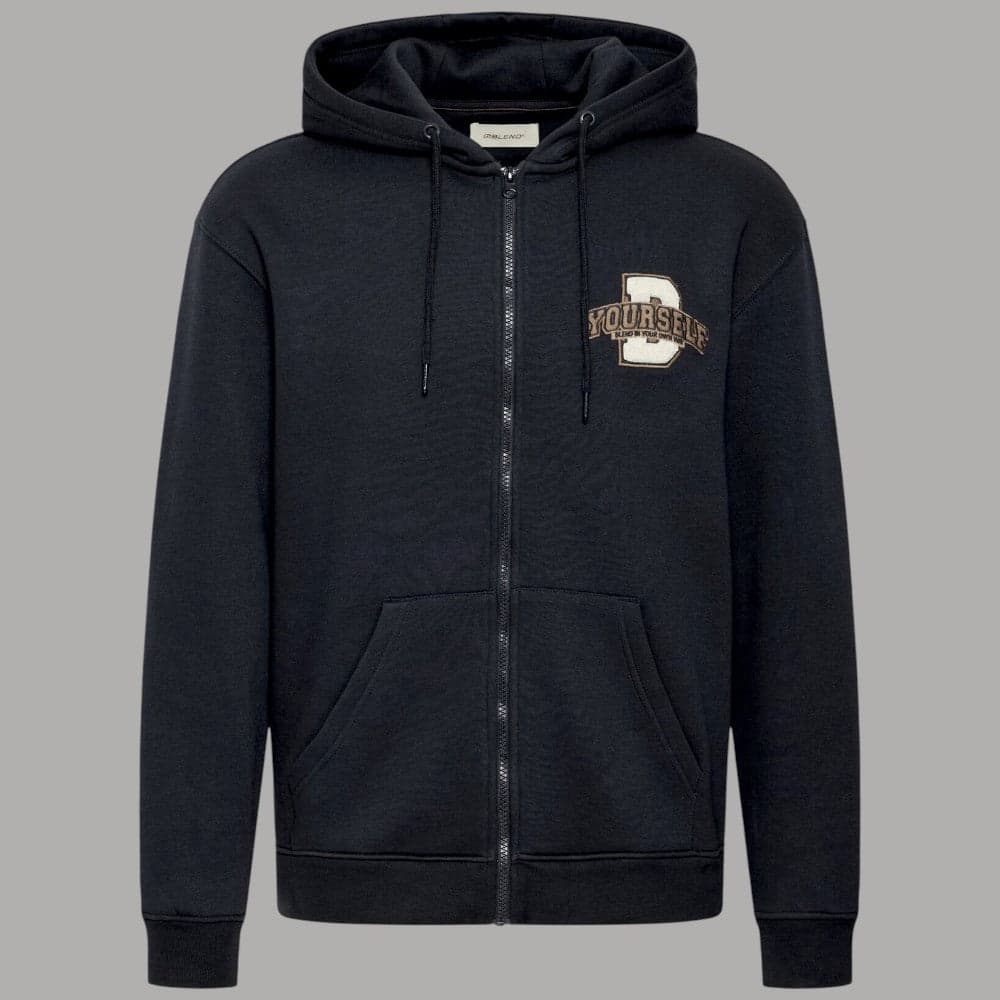 Blend felpa blu con cappuccio e zip 20718946 - 7