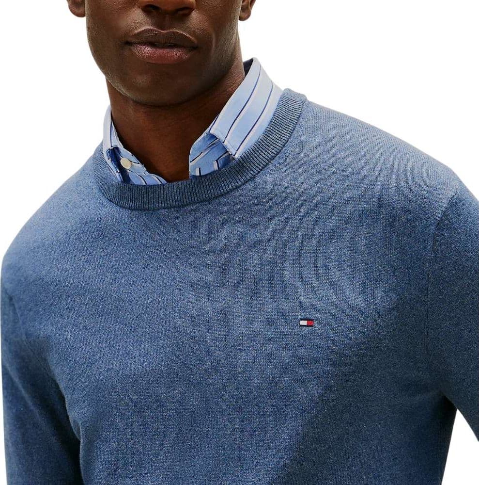 Tommy Hilfiger pullover pima cashemere blu avion MW0MW28046DVI - 2
