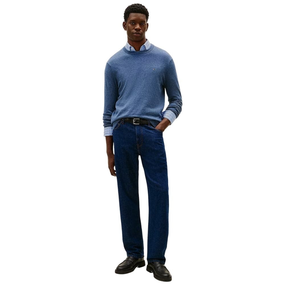 Tommy Hilfiger pullover pima cashemere blu avion MW0MW28046DVI - 3
