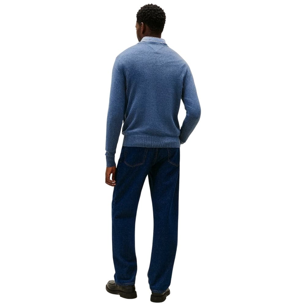 Tommy Hilfiger pullover pima cashemere blu avion MW0MW28046DVI - 4