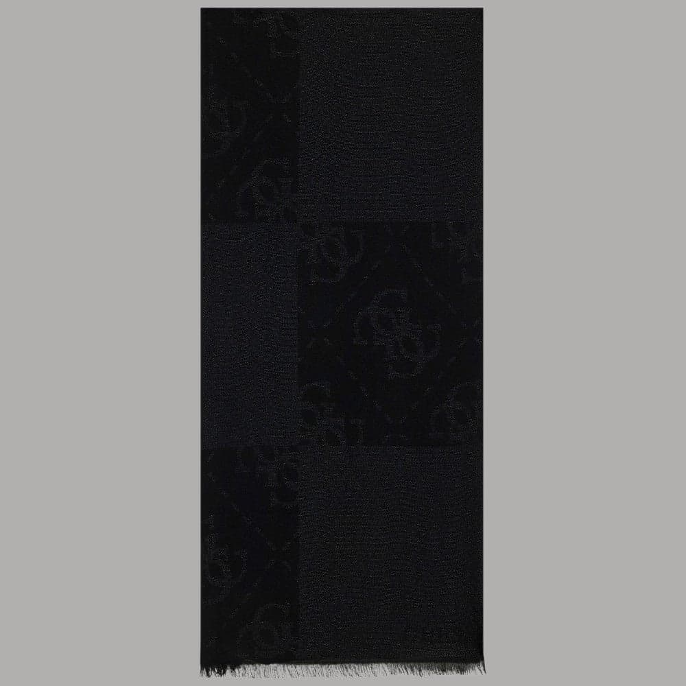 Guess sciarpa nera 80X180 logo 4G AW5378 POL03 BLA