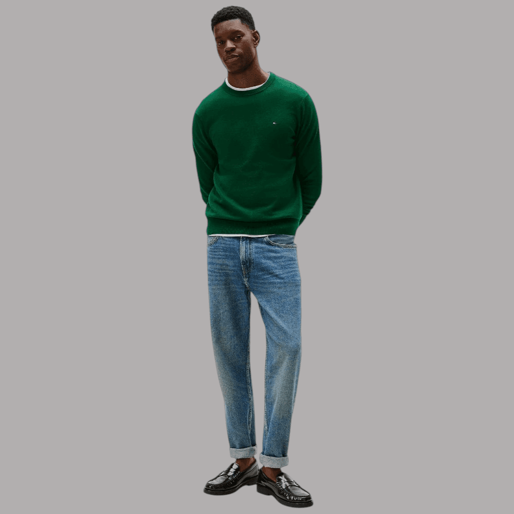 Pullover Tommy Hilfiger girocollo in cotone pima e cashmere - 3