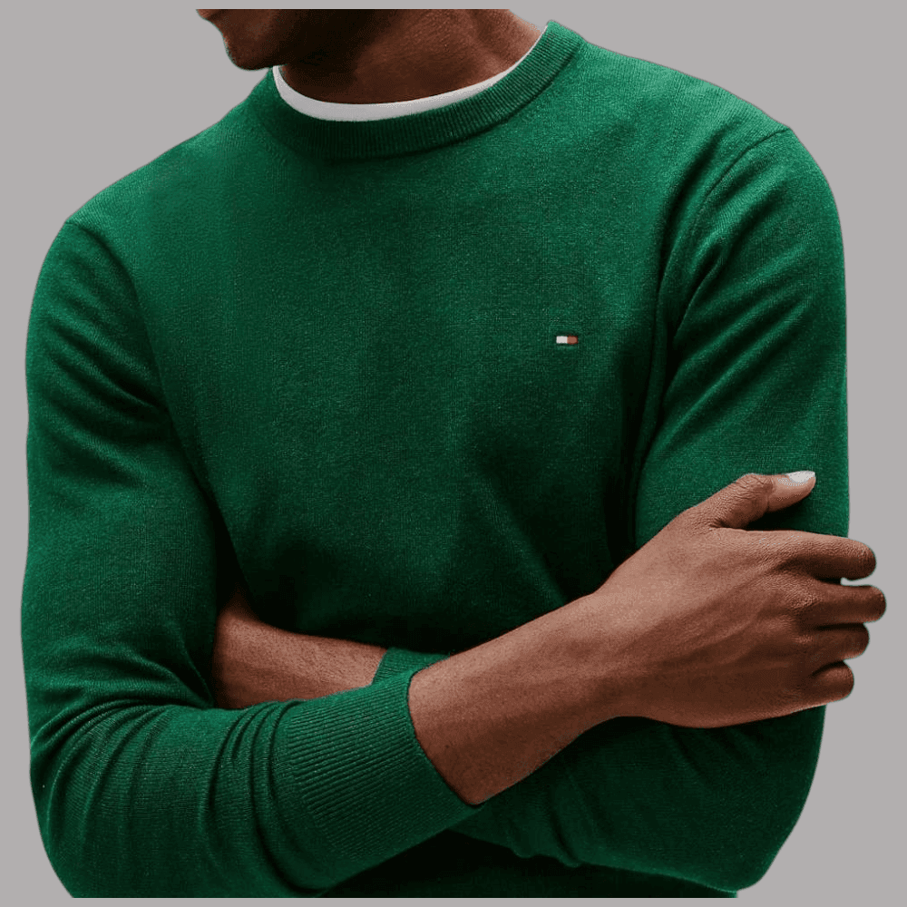 Pullover Tommy Hilfiger girocollo in cotone pima e cashmere - 2