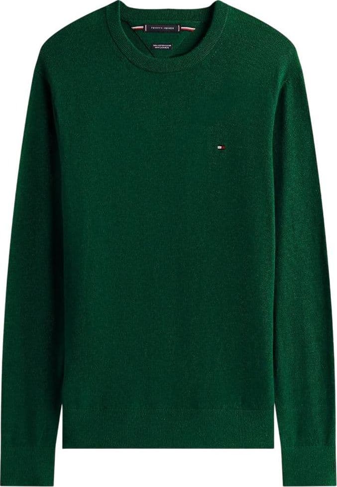 Tommy Hilfiger pullover pima cashemere verde bosco MW0MW28046MQ8 - 5