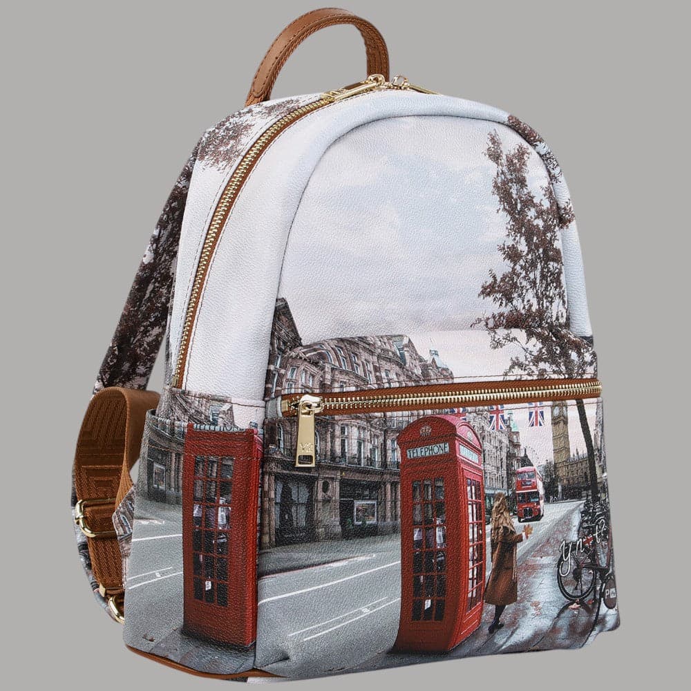 YNot zaino donna backpack stampa Red London linea Yesbag chiusura zip doppio cursore - 2