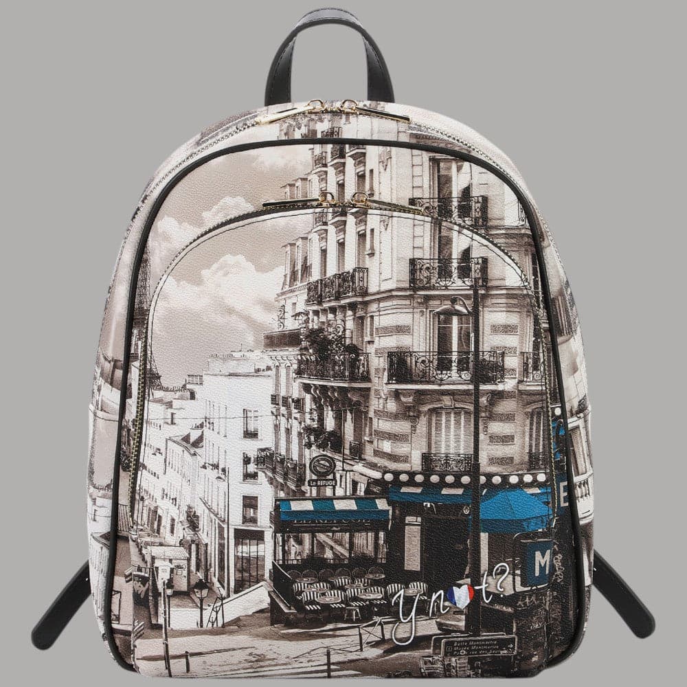 YNot zaino donna backpack Ecopelle pelle tasche multiple modello Yesbag - 3