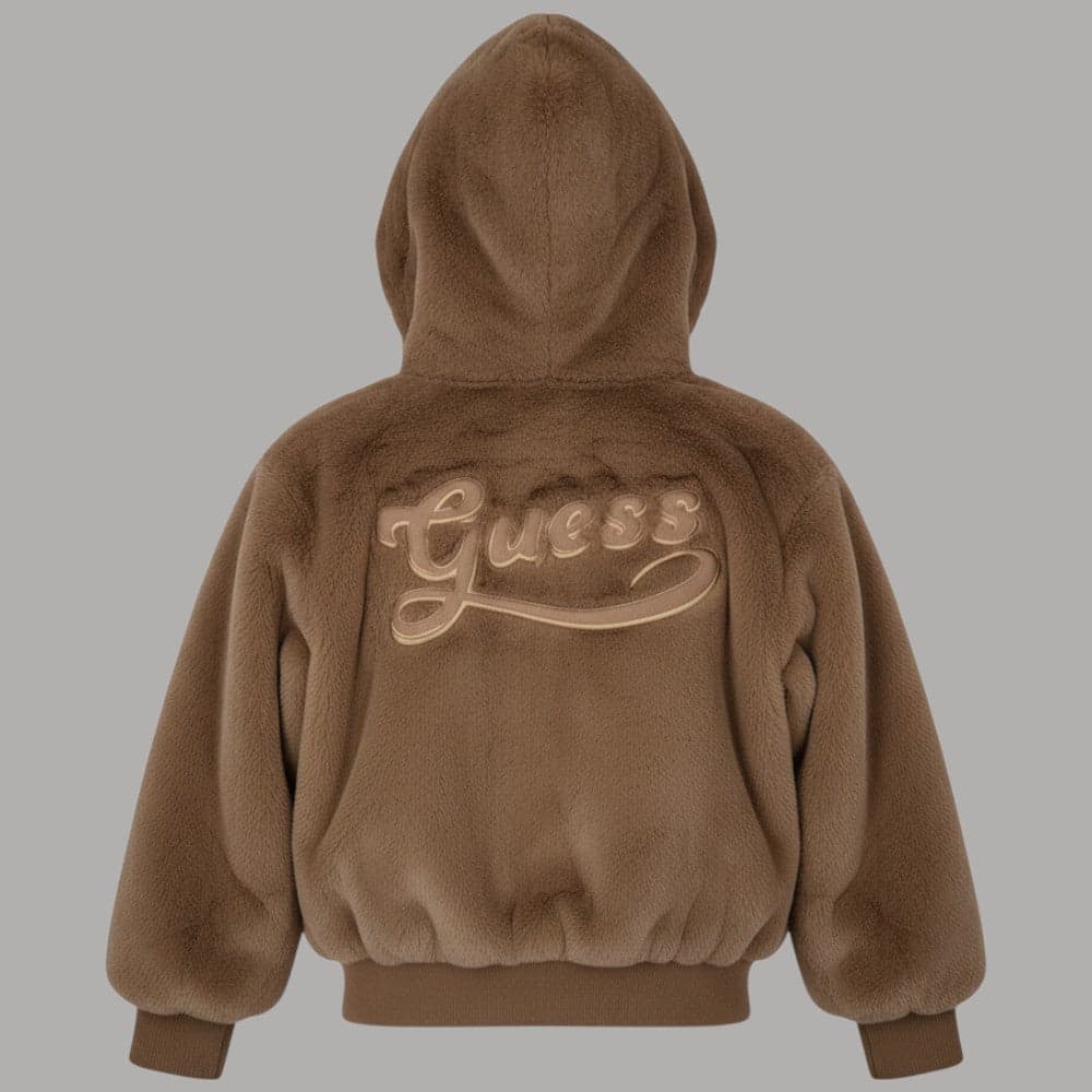 Guess giacca pelliccia sabbia Lucrezia W5BL66 W3890 F11M - 2