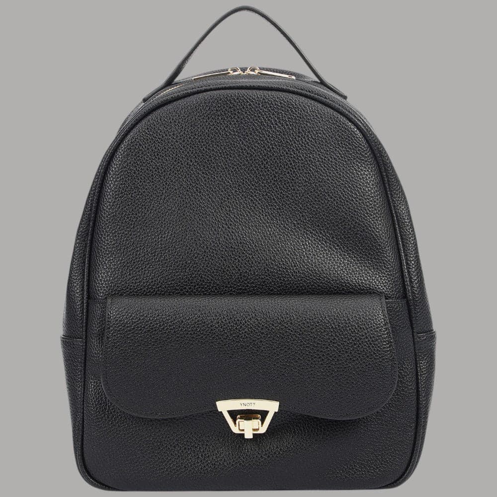 YNot zaino donna grande Harmony in eco pelle con patta e tasche interne - 3