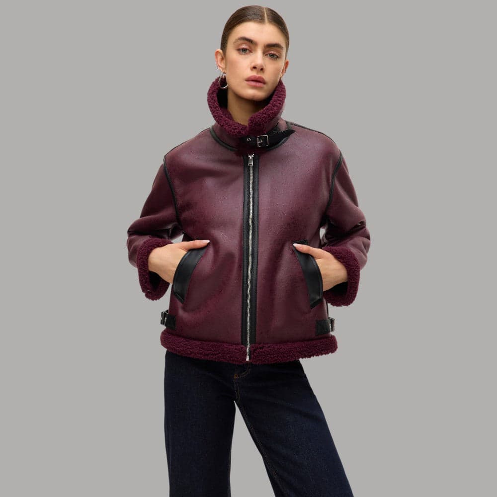 Vero Moda eco montone bordeaux Virginia 10332528 - 7