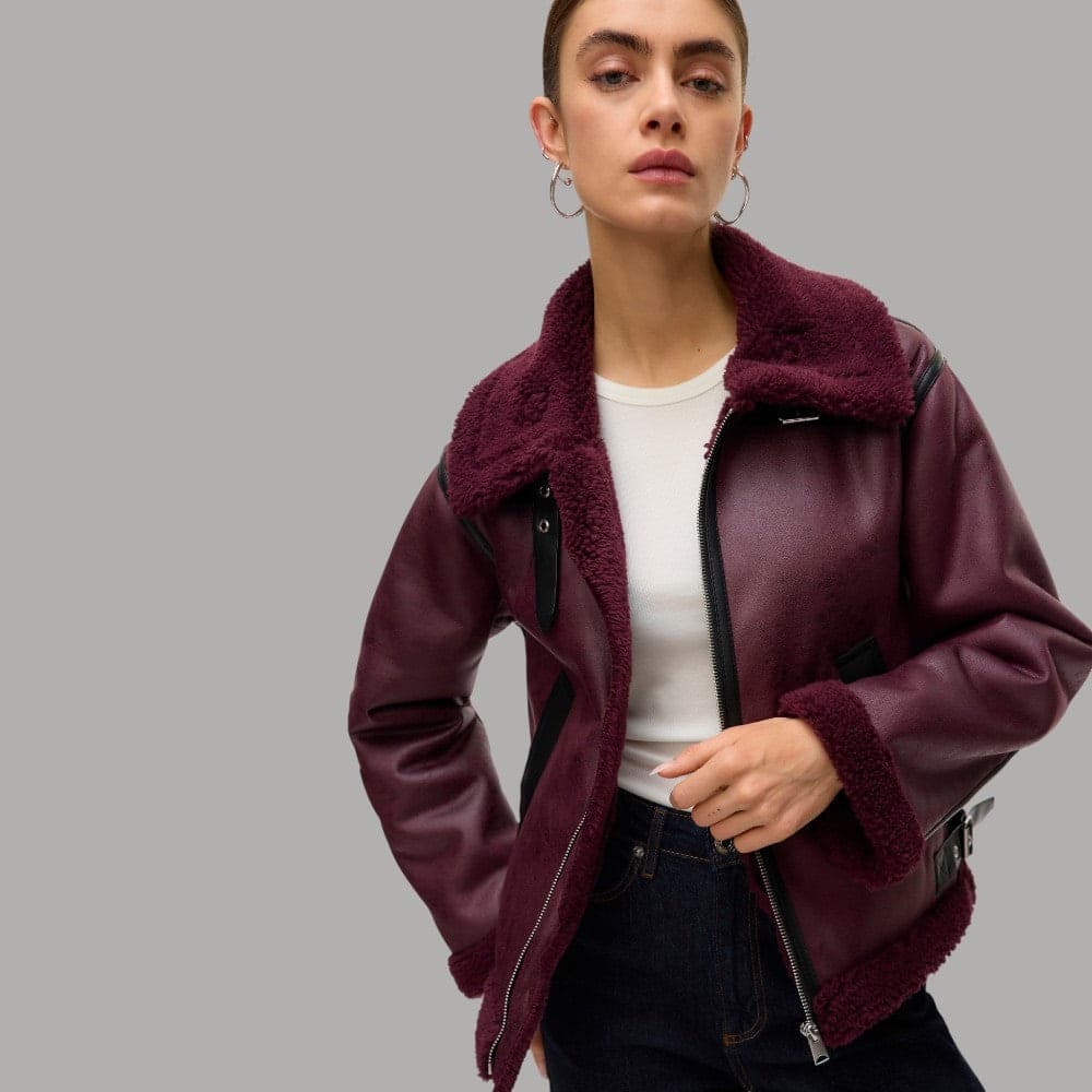 Vero Moda eco montone bordeaux Virginia 10332528 - 2