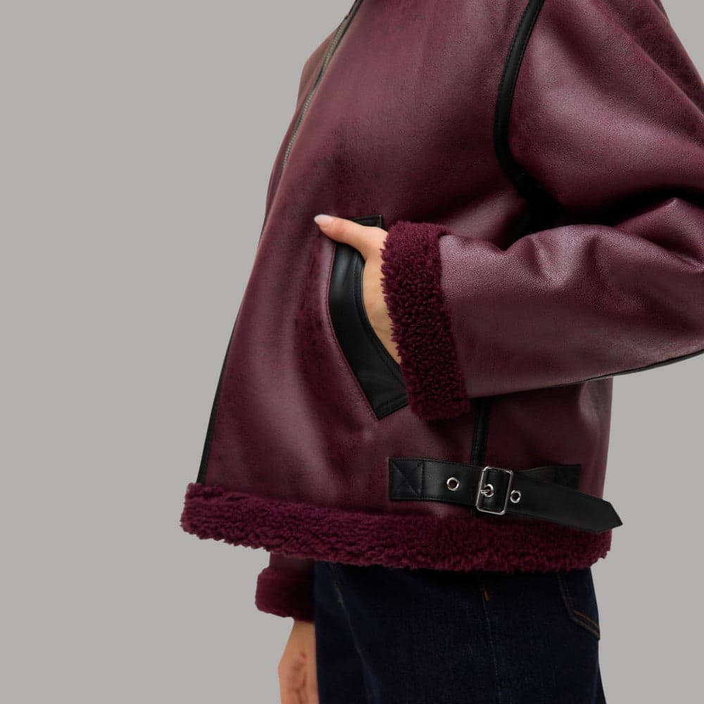 Vero Moda eco montone bordeaux Virginia 10332528 - 3