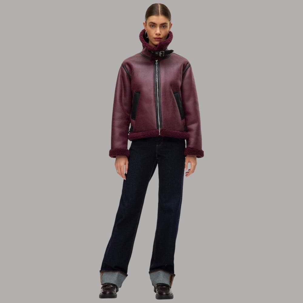 Vero Moda eco montone bordeaux Virginia 10332528 - 4