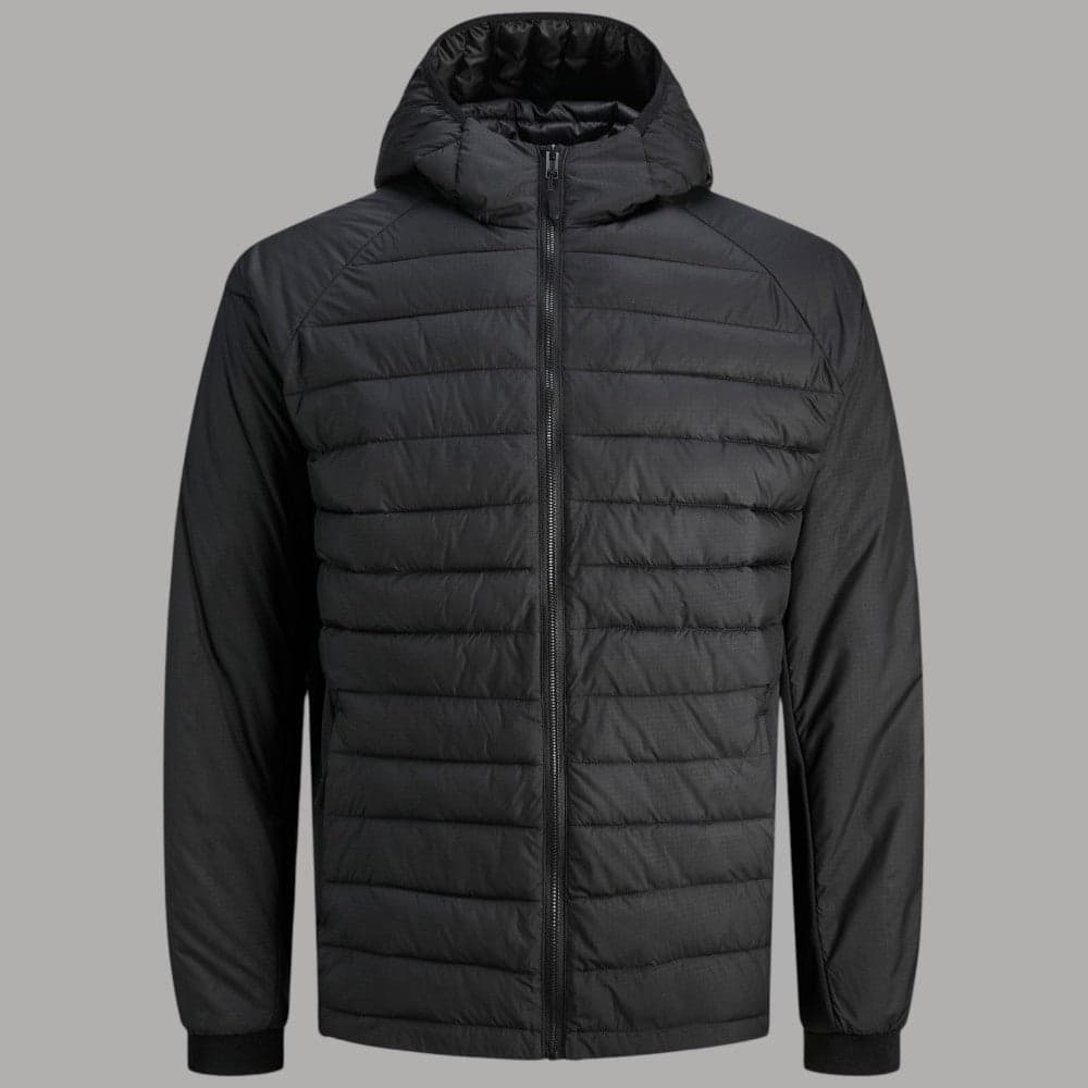 Giacca Uomo Nera Trapuntata 100gr con Cappuccio Jack & Jones - 8