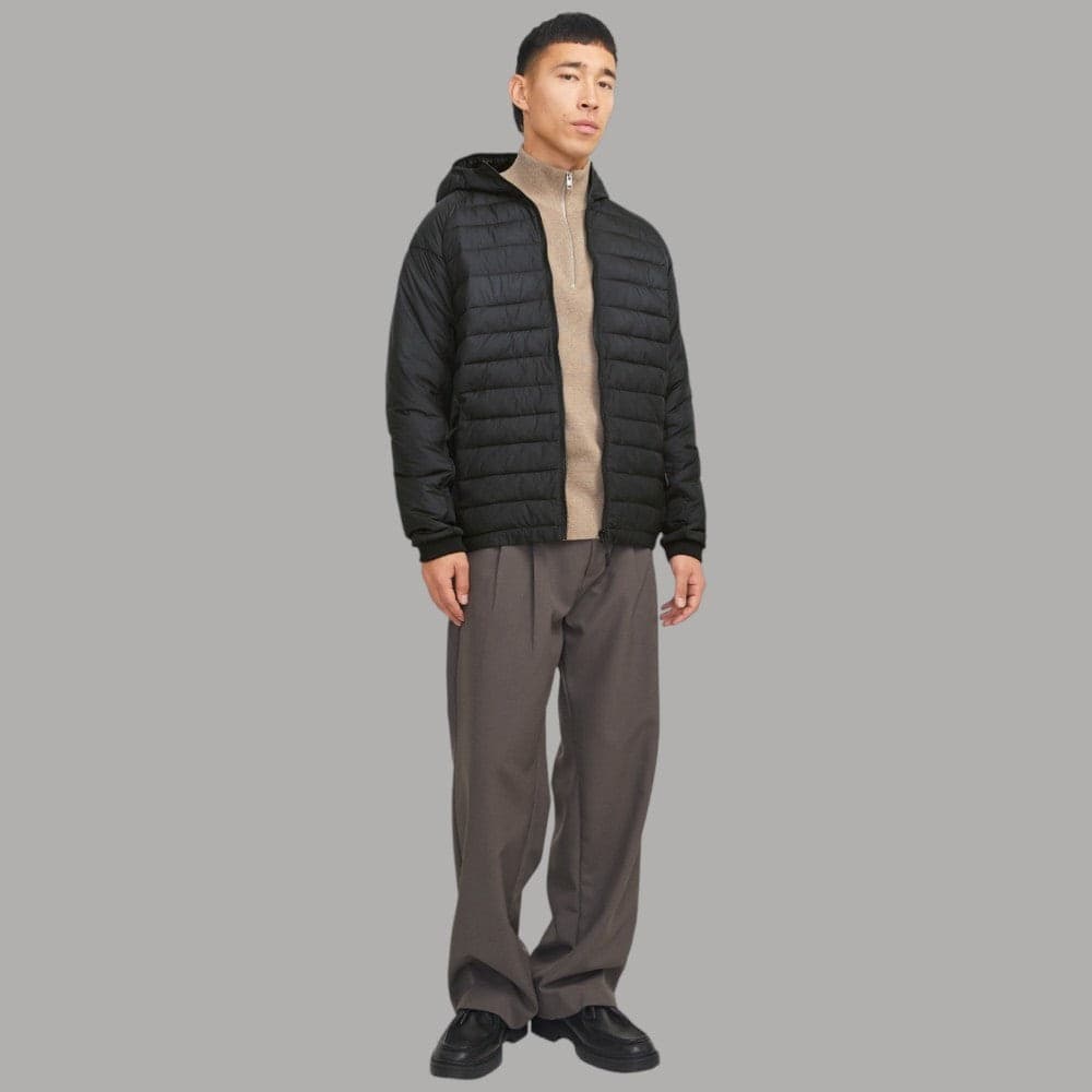 Giacca Uomo Nera Trapuntata 100gr con Cappuccio Jack & Jones - 4
