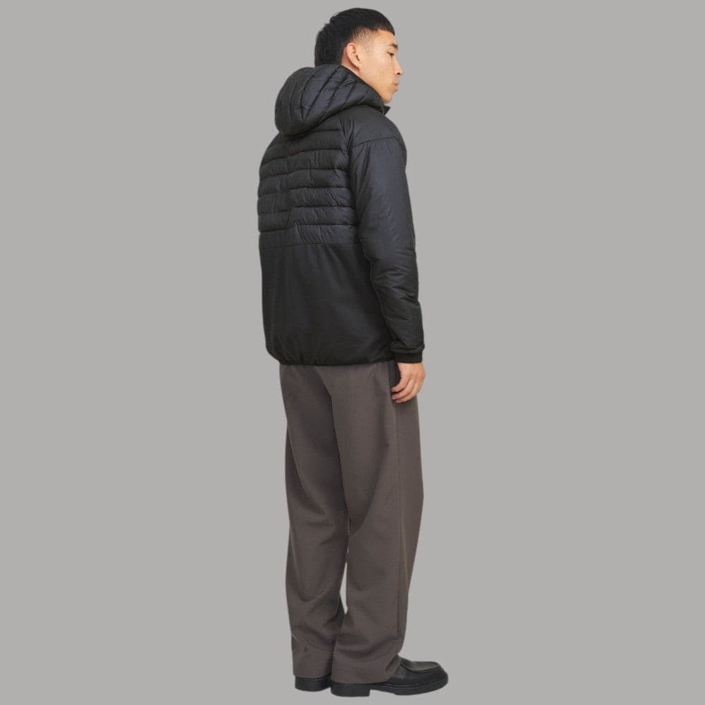 Giacca Uomo Nera Trapuntata 100gr con Cappuccio Jack & Jones - 5