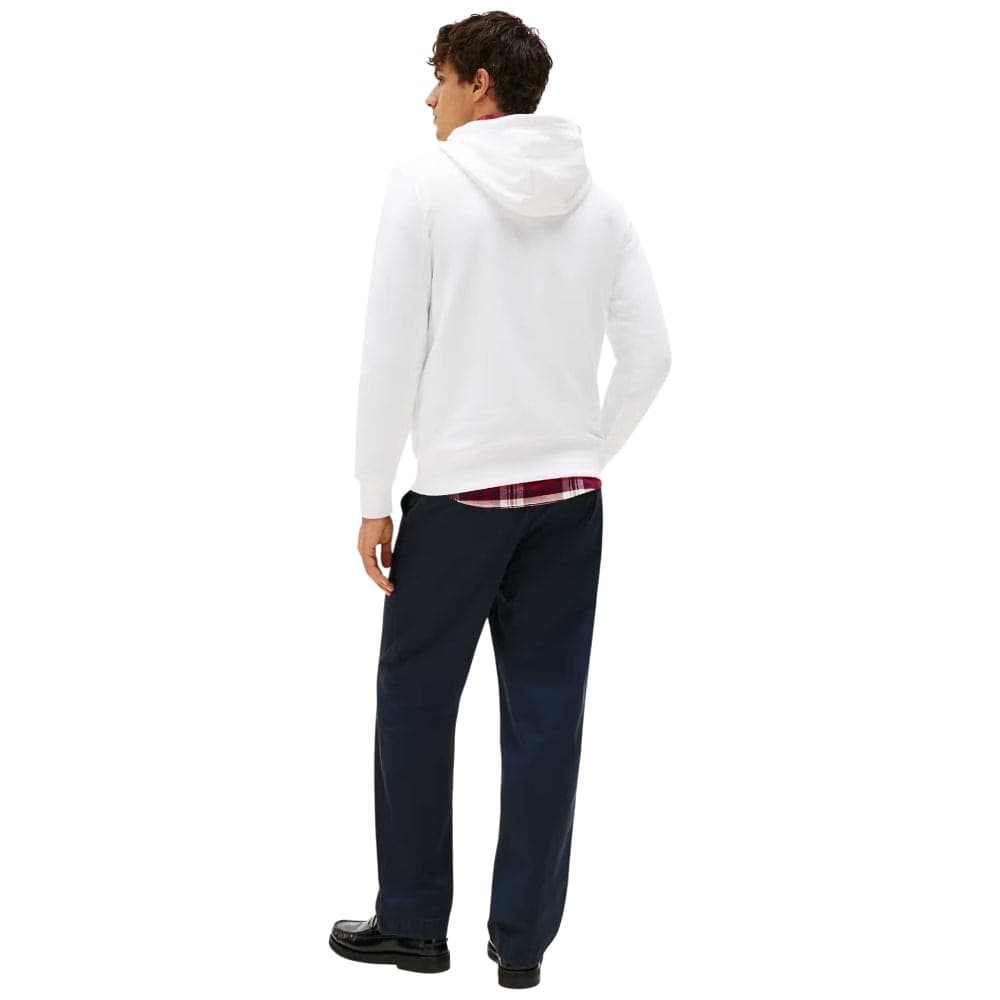 Tommy hilfiger felpa bianca con cappuccio MW0MW41332YBR - 4