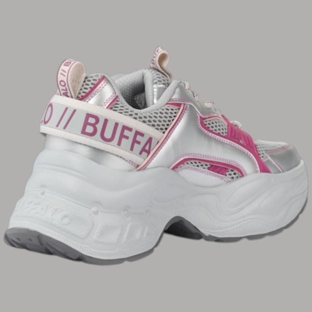 Buffalo Scarpe Yuno Platform 5.1cm Comfort Memory Foam Vegan Argento - 4
