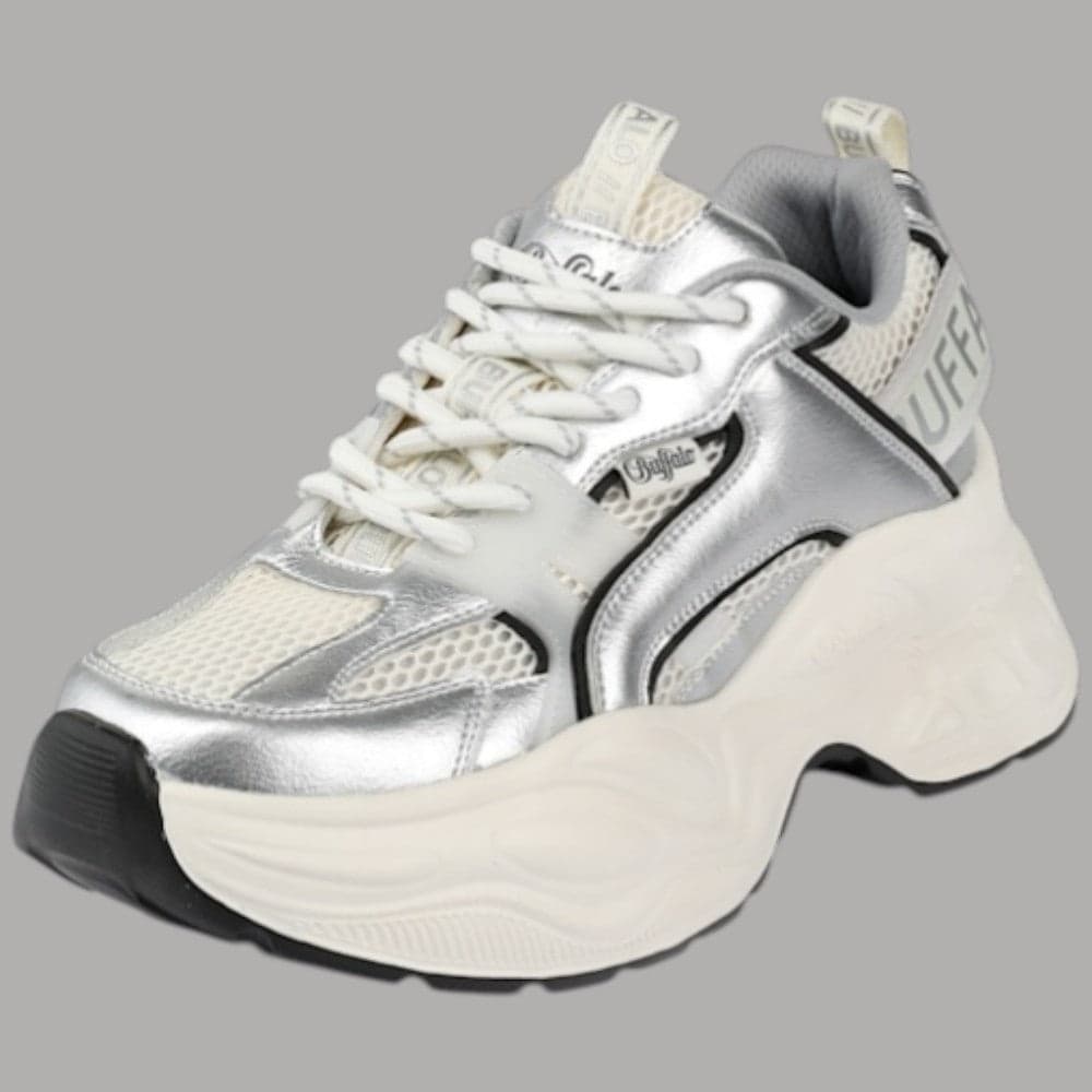 Buffalo Scarpe Yuno One Platform Vegan Memory Foam Tacco 5.1 cm Bianco - 2