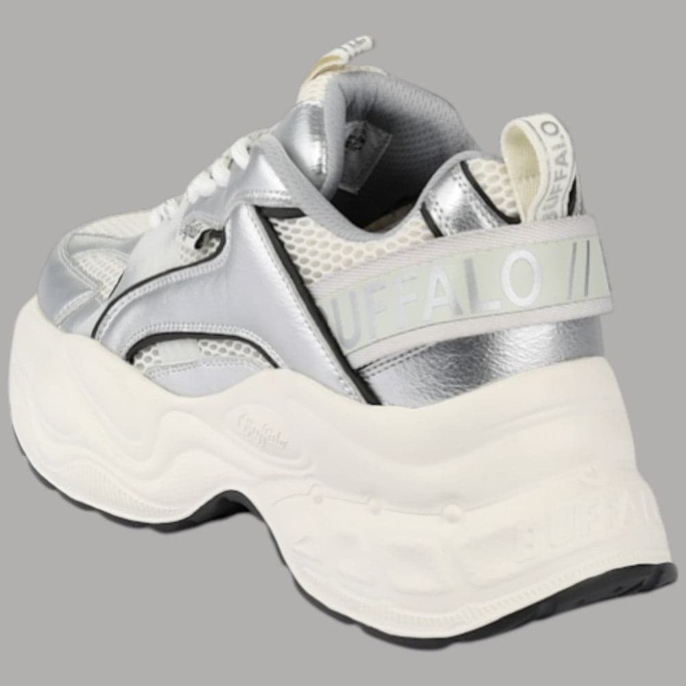 Buffalo Scarpe Yuno One Platform Vegan Memory Foam Tacco 5.1 cm Bianco - 5