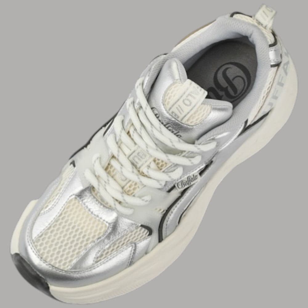 Buffalo Scarpe Yuno One Platform Vegan Memory Foam Tacco 5.1 cm Bianco - 7