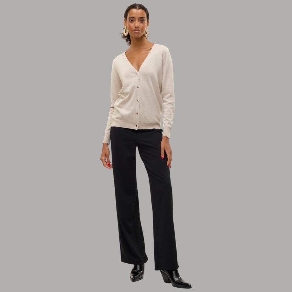 Vero moda pantalone wide leg nero Berlin Zamira 10318454 - 2