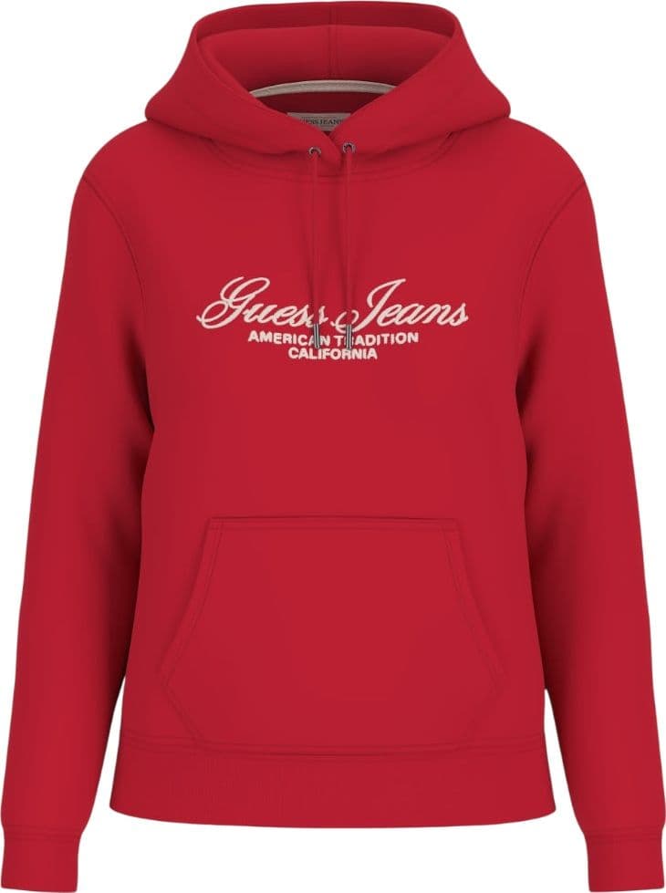 Guess felpa rossa con cappuccio GJ W5YQ13 K68I4 G585