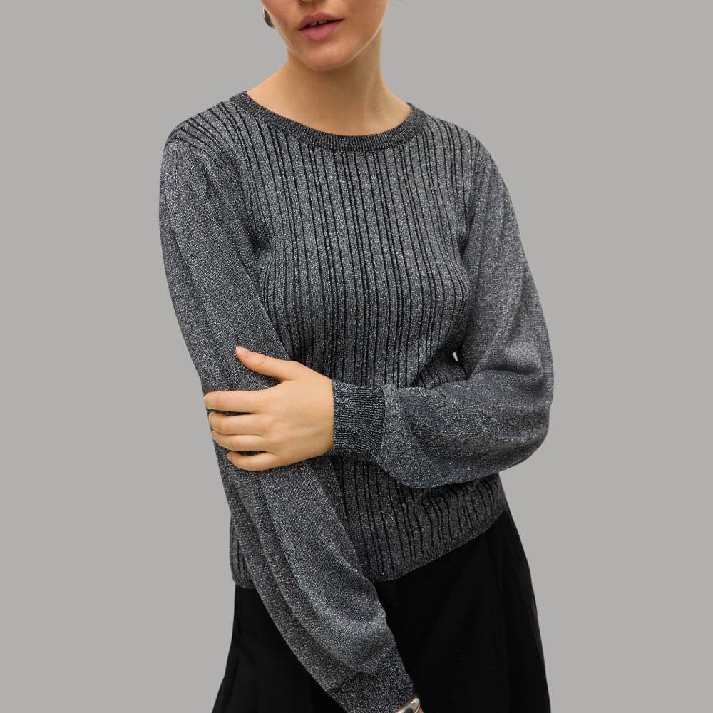 Vero Moda maglia nero grigio glitter Italia 10331487 - 2