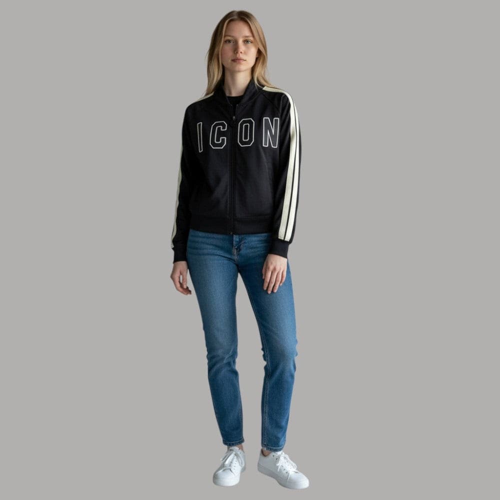 ICON felpa nera con zip con bandina ICDF2W6F016 - 3