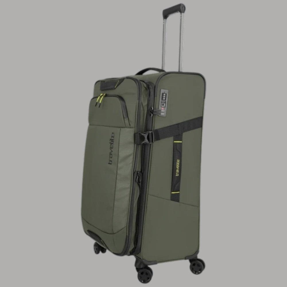 Trolley Travelite Briize L espandibile 4 ruote impermeabile Khaki - 3