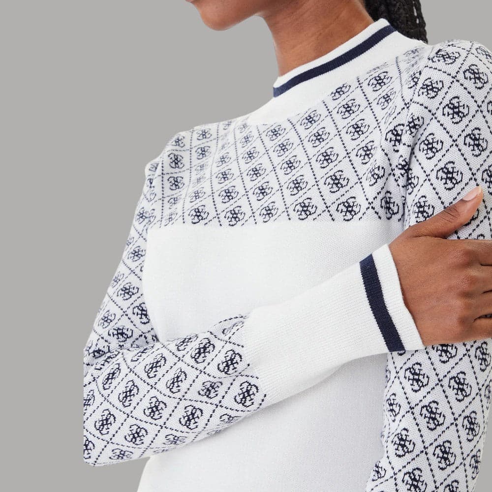 Guess maglione bianco logo 4G W5BR24 Z3JD2 F0YU - 3