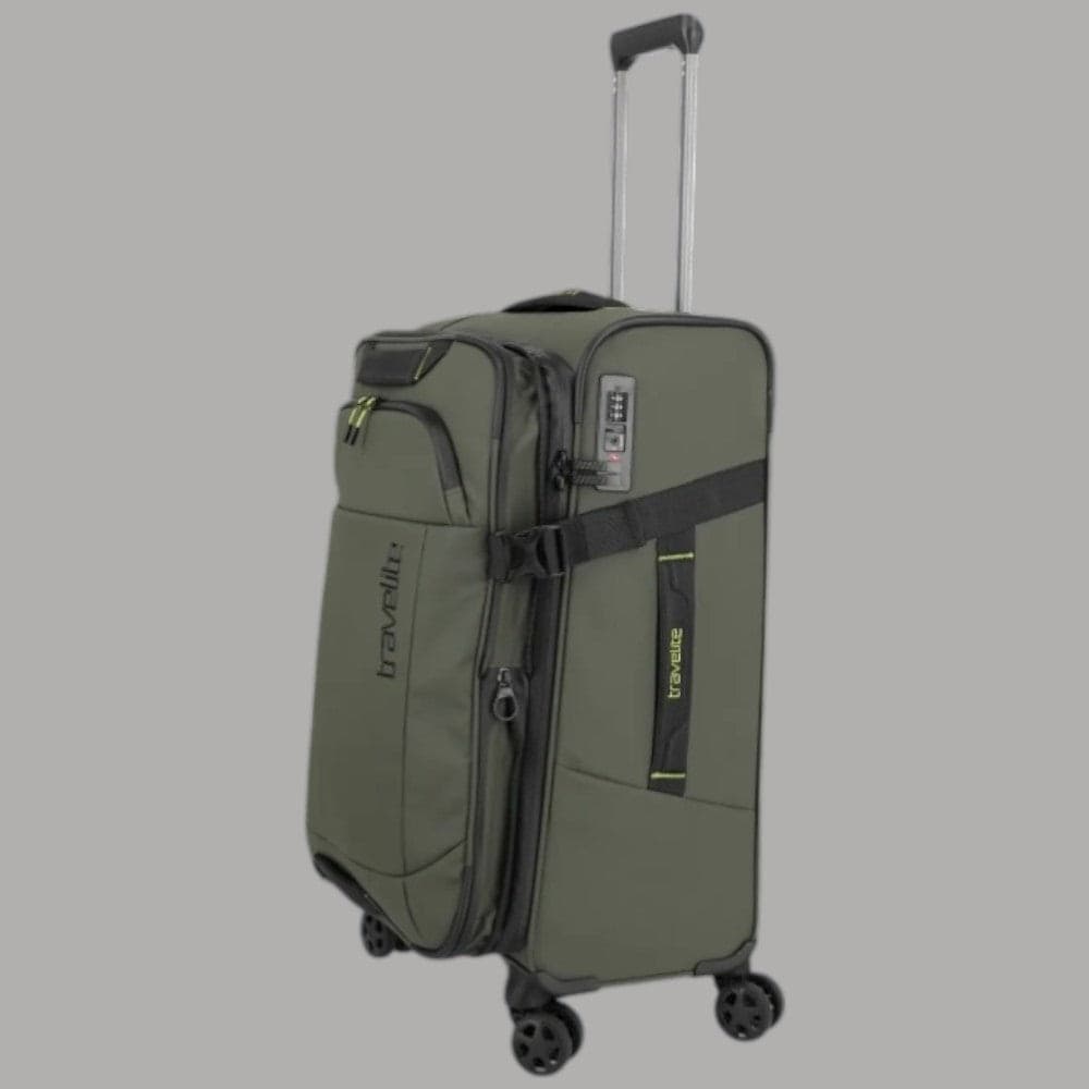 Trolley Travelite Briize Espandibile Khaki con Chiusura TSA - 3