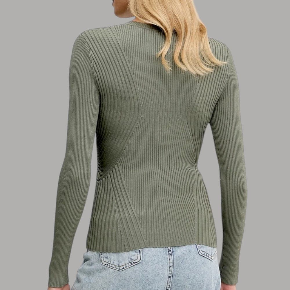 Guess maglione verde a coste W5YR08 Z0040 G831 - 2