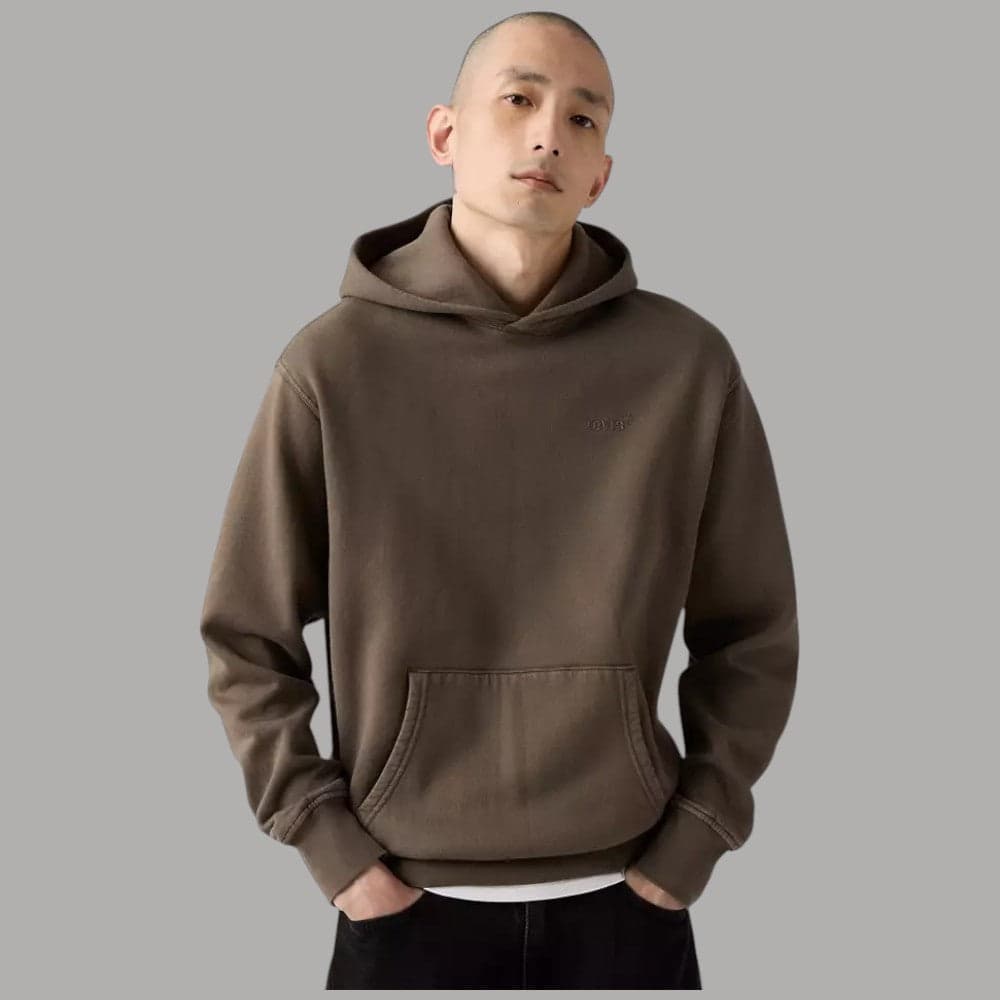 Levi's felpa marrone con cappuccio A84350033 - 7