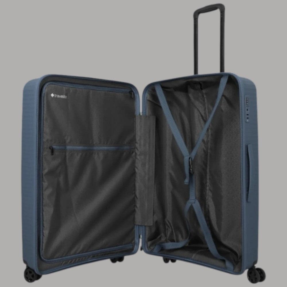 Trolley Travelite Air Stripe L Blu Navy - Sicuro e Leggero - 6