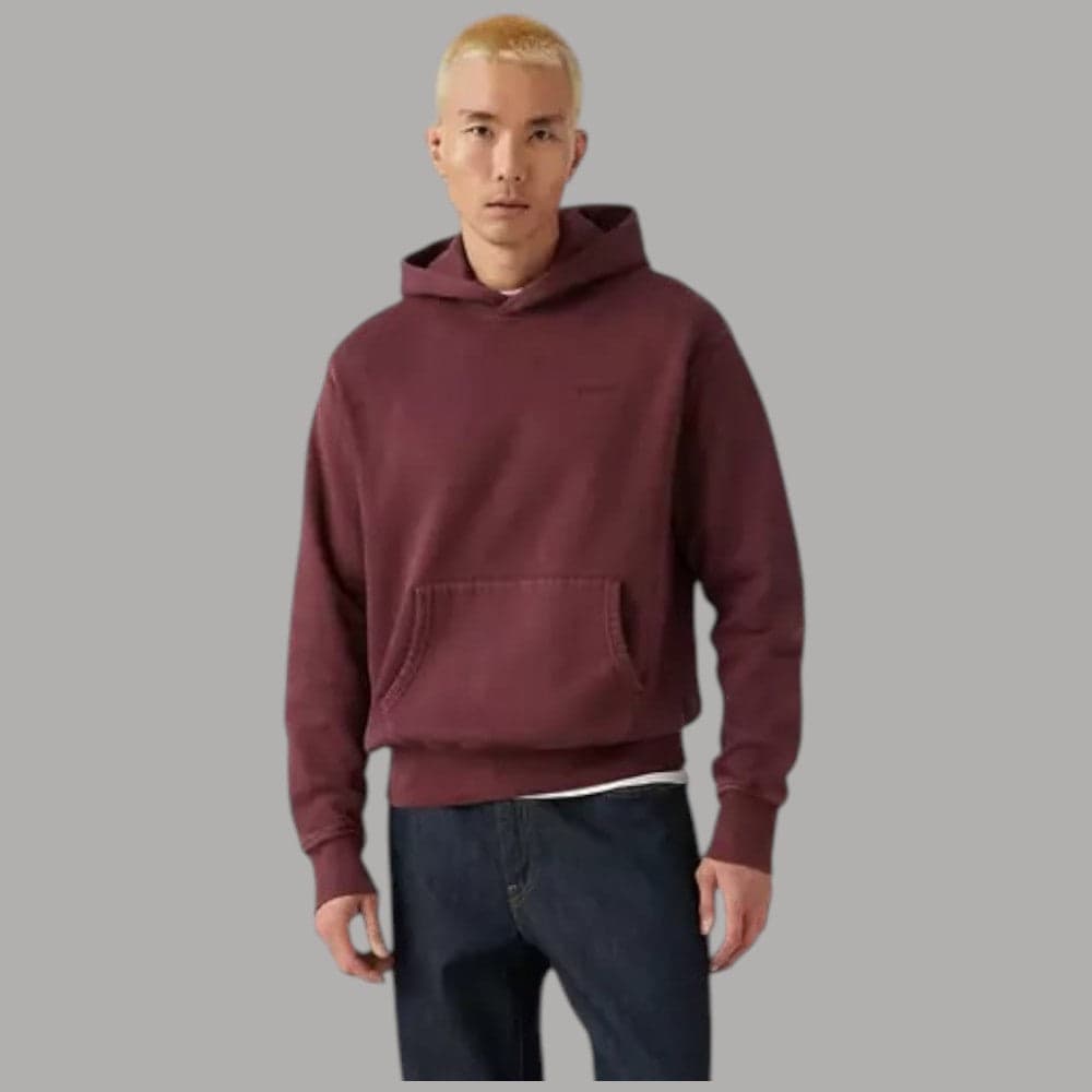 Levi's felpa bordeaux con cappuccio A84350032 - 7
