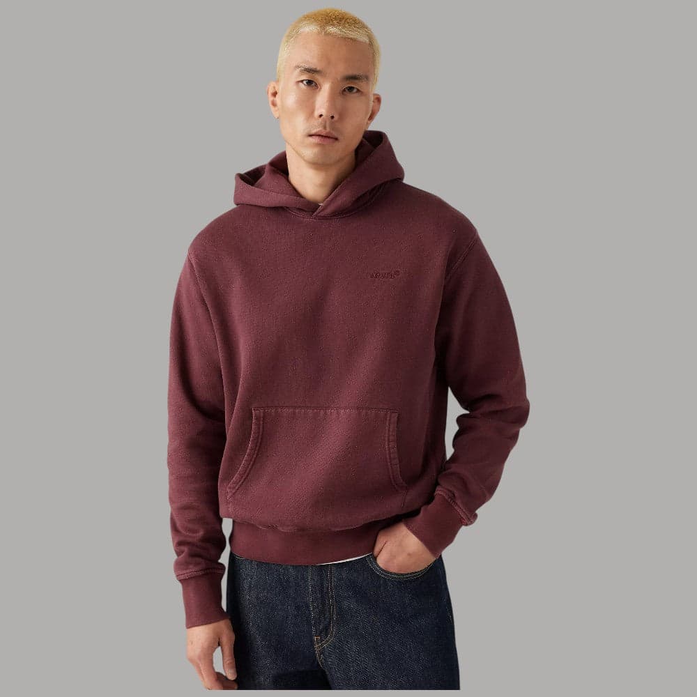 Levi's felpa bordeaux con cappuccio A84350032 - 2