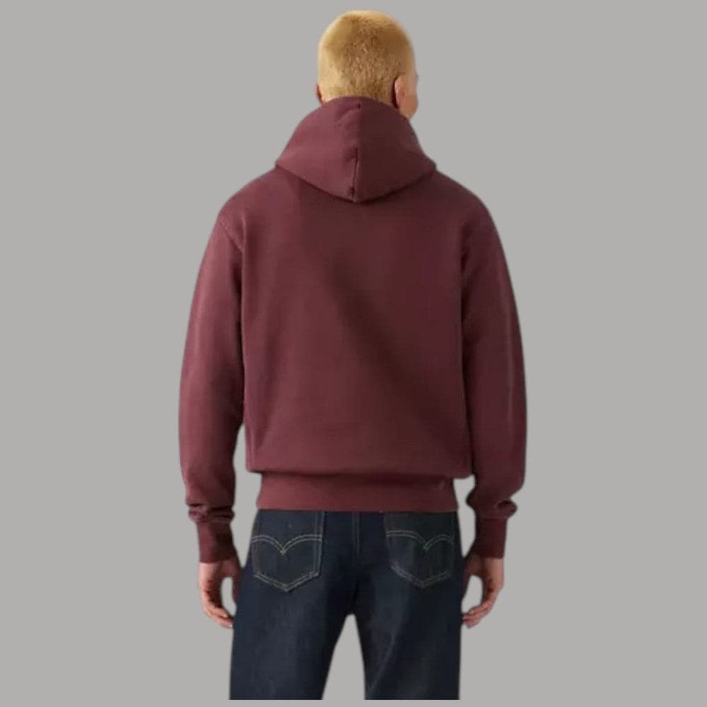 Levi's felpa bordeaux con cappuccio A84350032 - 4